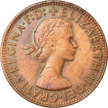 Coin, Australia, Elizabeth II, Penny, 1958, EF(40-45), Bronze, KM:56