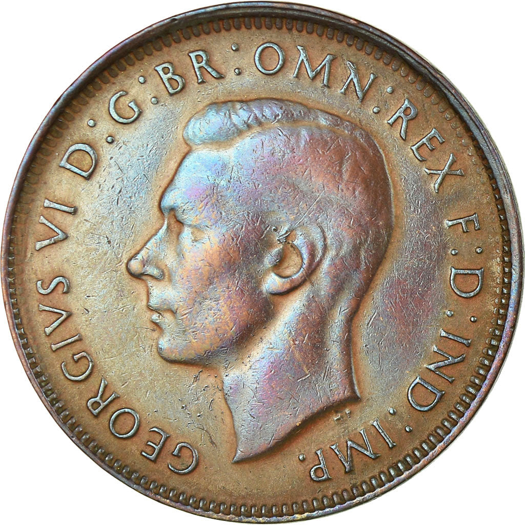 Coin, Australia, George VI, 1/2 Penny, 1948, EF(40-45), Bronze, KM:41