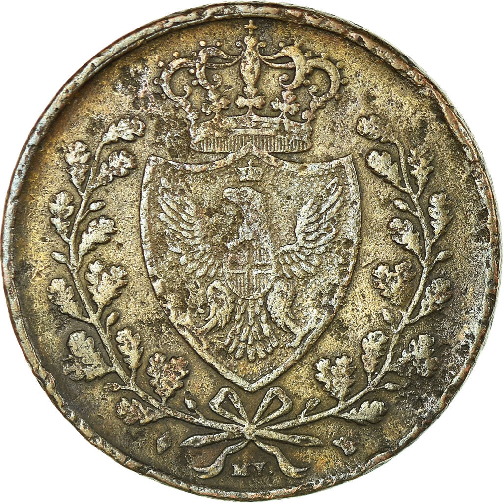Coin, ITALIAN STATES, SARDINIA, Carlo Felice, 5 Centesimi, 1826, Torino