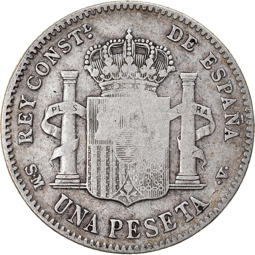 Coin, Spain, Alfonso XIII, Peseta, 1900, VF(20-25), Silver, KM:706