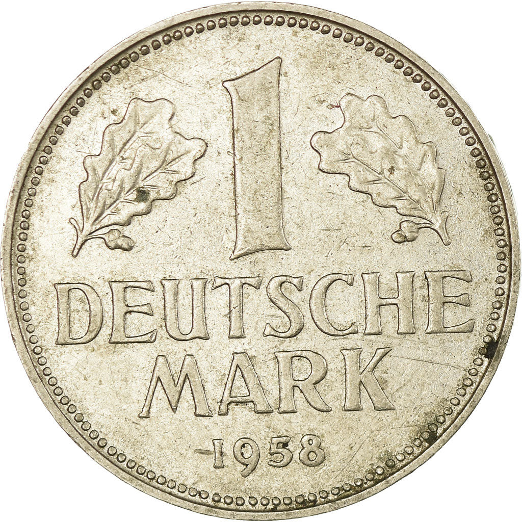 Moneta, GERMANIA - REPUBBLICA FEDERALE, Mark, 1958, Munich, MB, Rame-nichel