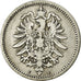 Monnaie, GERMANY - EMPIRE, Wilhelm I, 50 Pfennig, 1875, Frankfurt, TTB, Argent
