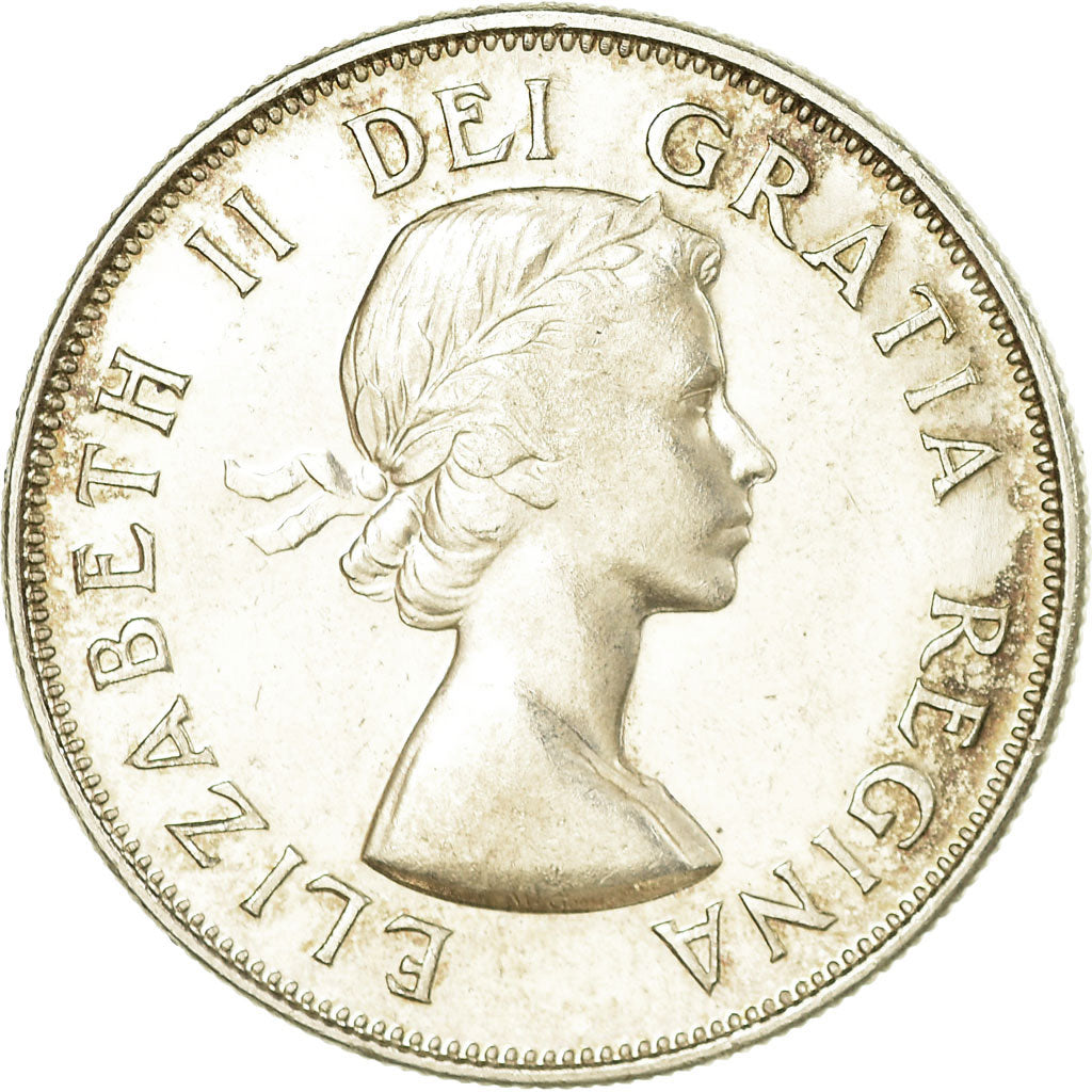 Coin, Canada, Elizabeth II, 50 Cents, 1953, Royal Canadian Mint, Ottawa