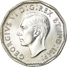 Coin, Canada, George VI, 5 Cents, 1945, Royal Canadian Mint, Ottawa, AU(55-58)