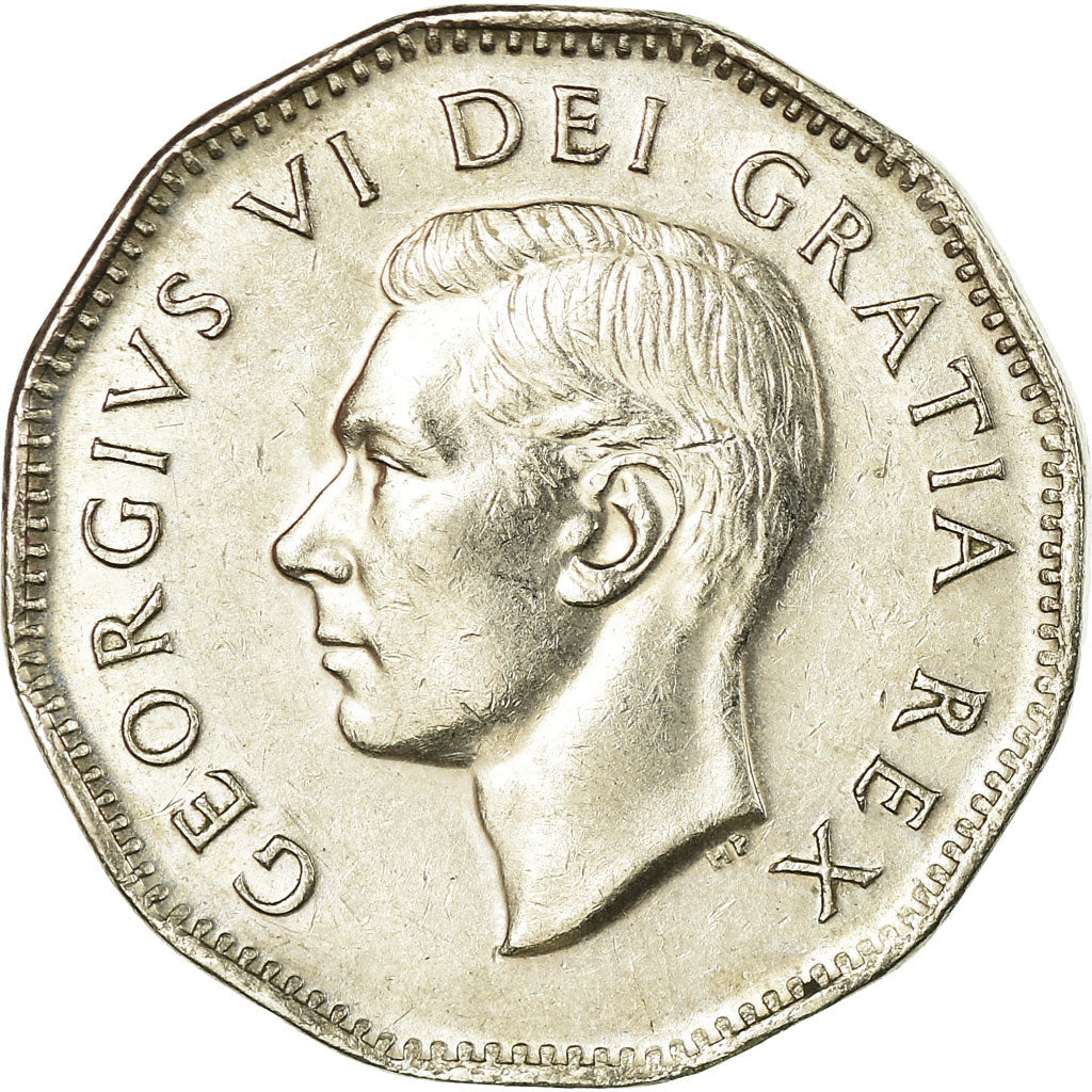 Coin, Canada, George VI, 5 Cents, 1951, Royal Canadian Mint, Ottawa, EF(40-45)