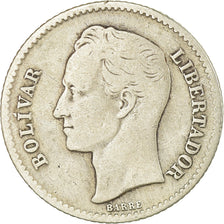 Coin, Venezuela, Gram 5, Bolivar, 1935, VF(20-25), Silver, KM:22