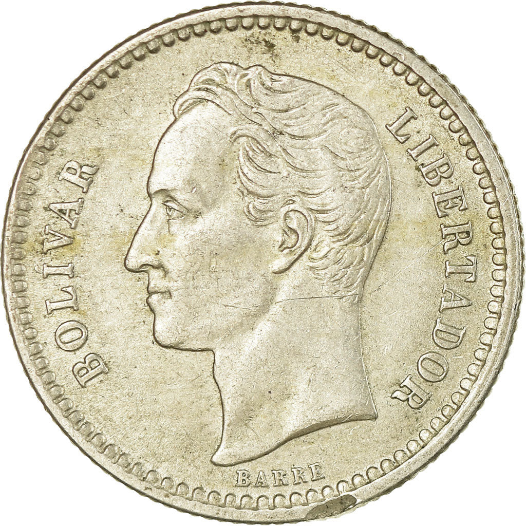 Moneta, Venezuela, Gr 2.500, 1/2 Bolivar, 1946, BB, Argento, KM:21a