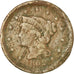 Coin, United States, Braided Hair Cent, Cent, 1852, U.S. Mint, Philadelphia