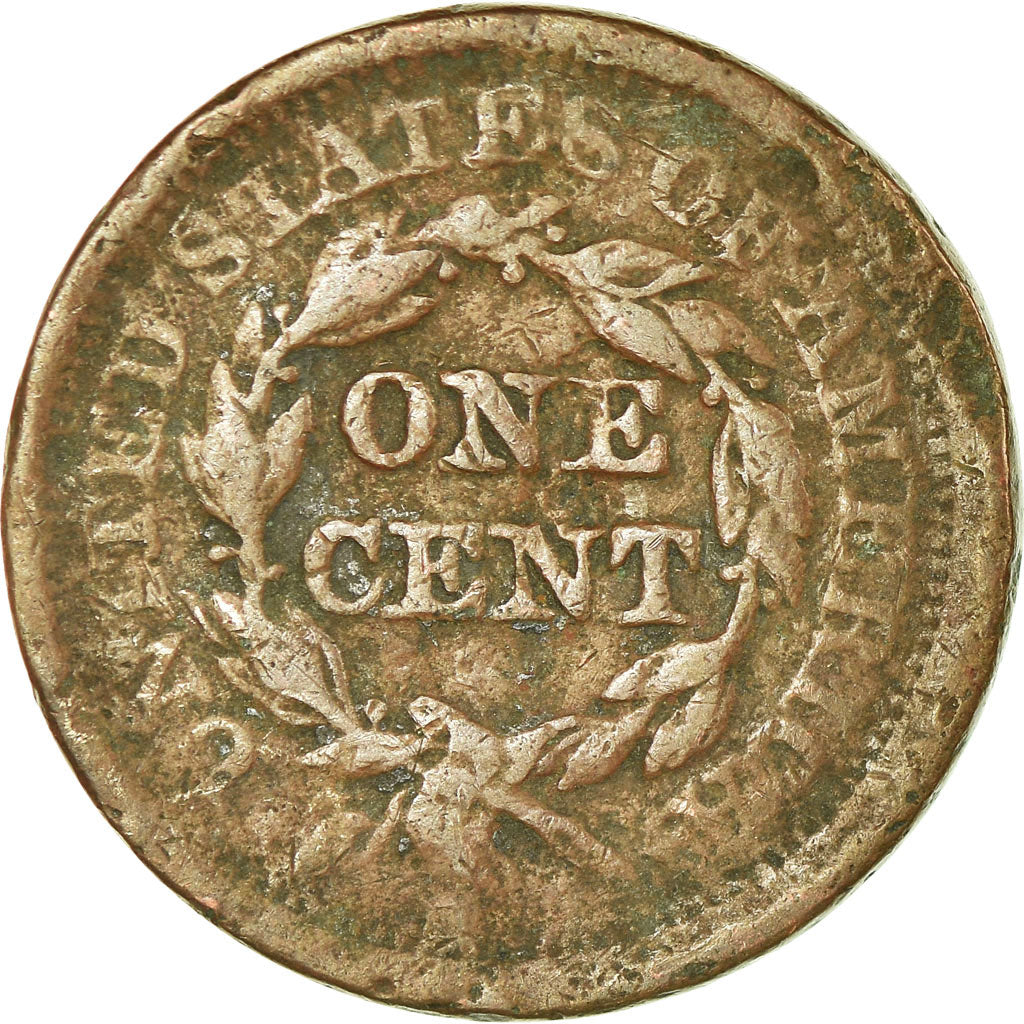 Coin, United States, Braided Hair Cent, Cent, 1852, U.S. Mint, Philadelphia