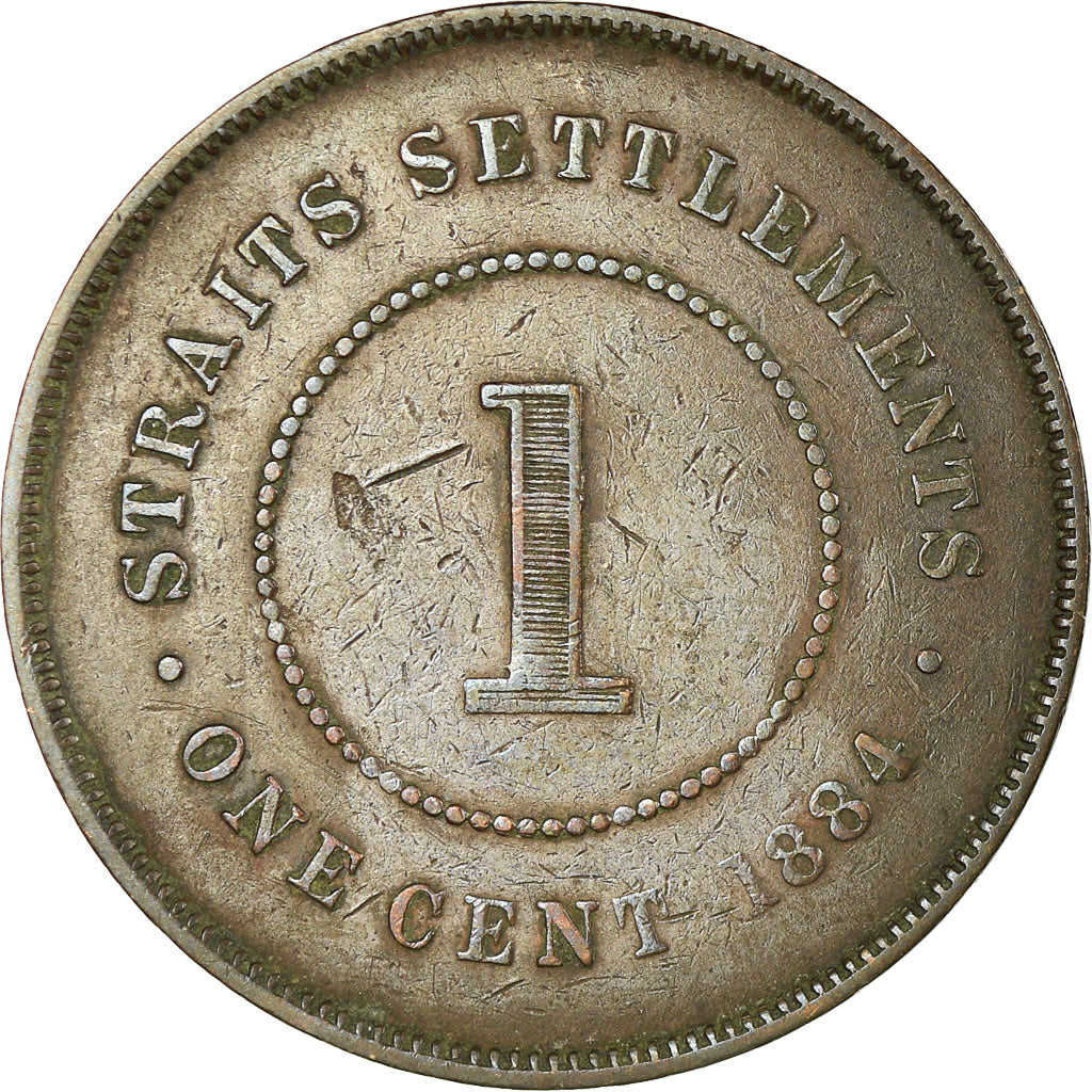 Coin, Straits Settlements, Victoria, Cent, 1884, EF(40-45), Bronze, KM:9a