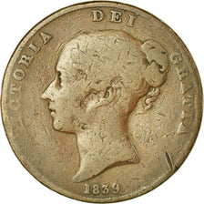 Coin, Isle of Man, Penny, 1839, F(12-15), Copper, KM:14