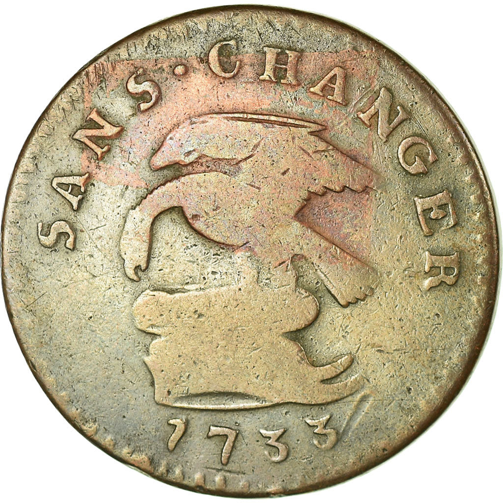 Coin, Isle of Man, Penny, 1733, Pobjoy Mint, F(12-15), Bronze, KM:5a