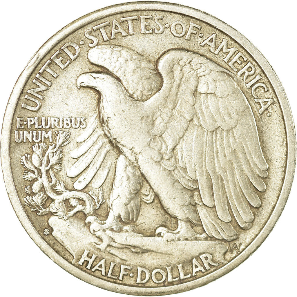 Coin, United States, Walking Liberty Half Dollar, Half Dollar, 1941, U.S. Mint