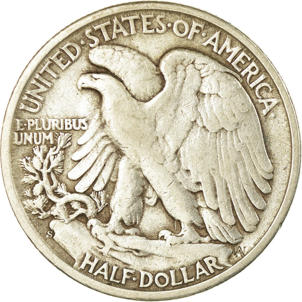 Coin, United States, Walking Liberty Half Dollar, Half Dollar, 1944, U.S. Mint