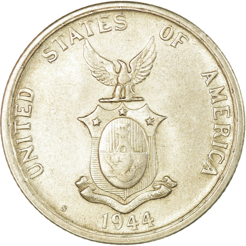 Coin, Philippines, 50 Centavos, 1944, AU(50-53), Silver, KM:183