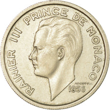 Coin, Monaco, Rainier III, 100 Francs, Cent, 1956, EF(40-45), Copper-nickel