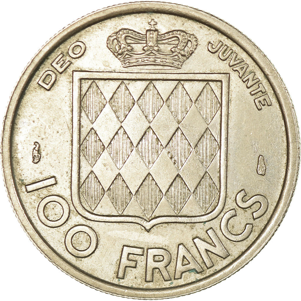 Coin, Monaco, Rainier III, 100 Francs, Cent, 1956, EF(40-45), Copper-nickel