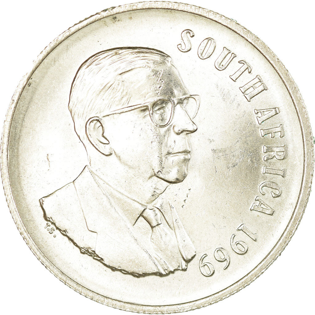 Monnaie, Afrique du Sud, Rand, 1969, SUP, Argent, KM:80.1