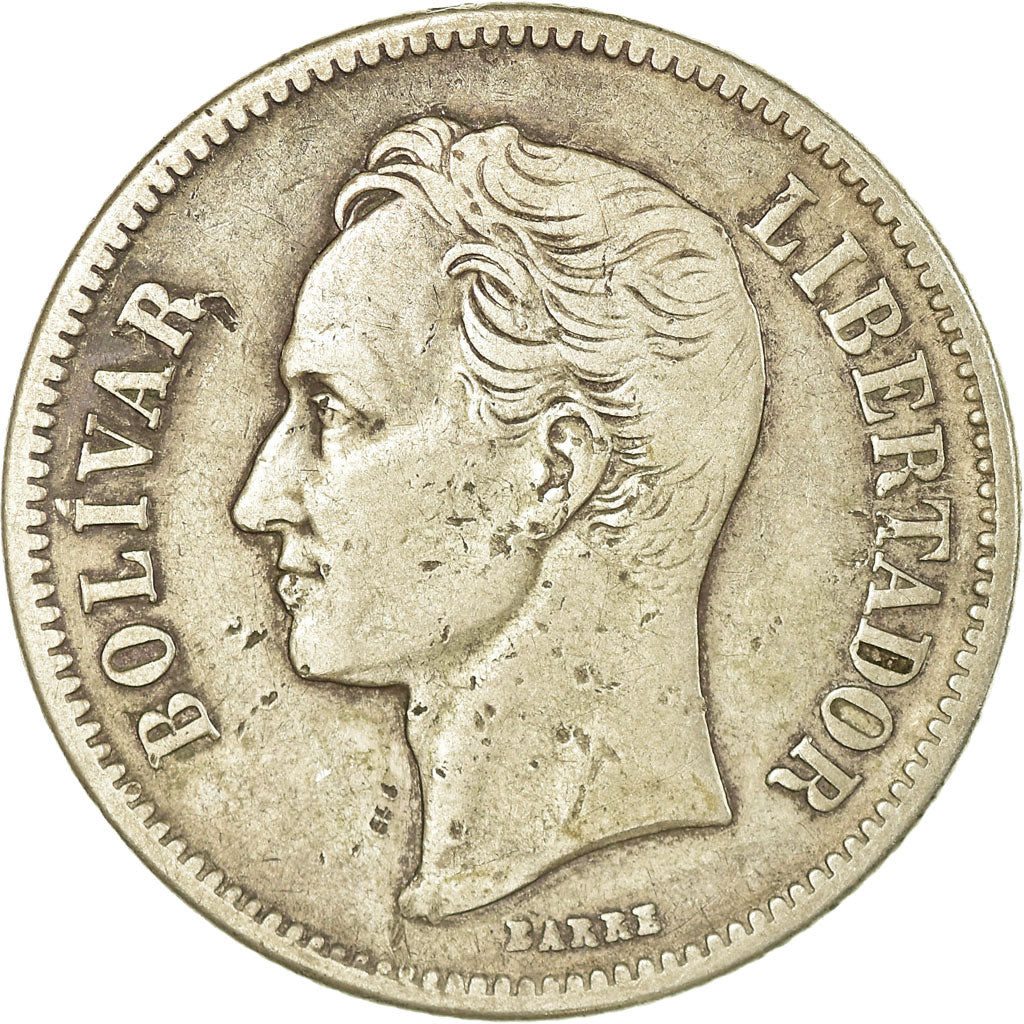 Monnaie, Venezuela, Gram 10, 2 Bolivares, 1935, TB+, Argent, KM:23