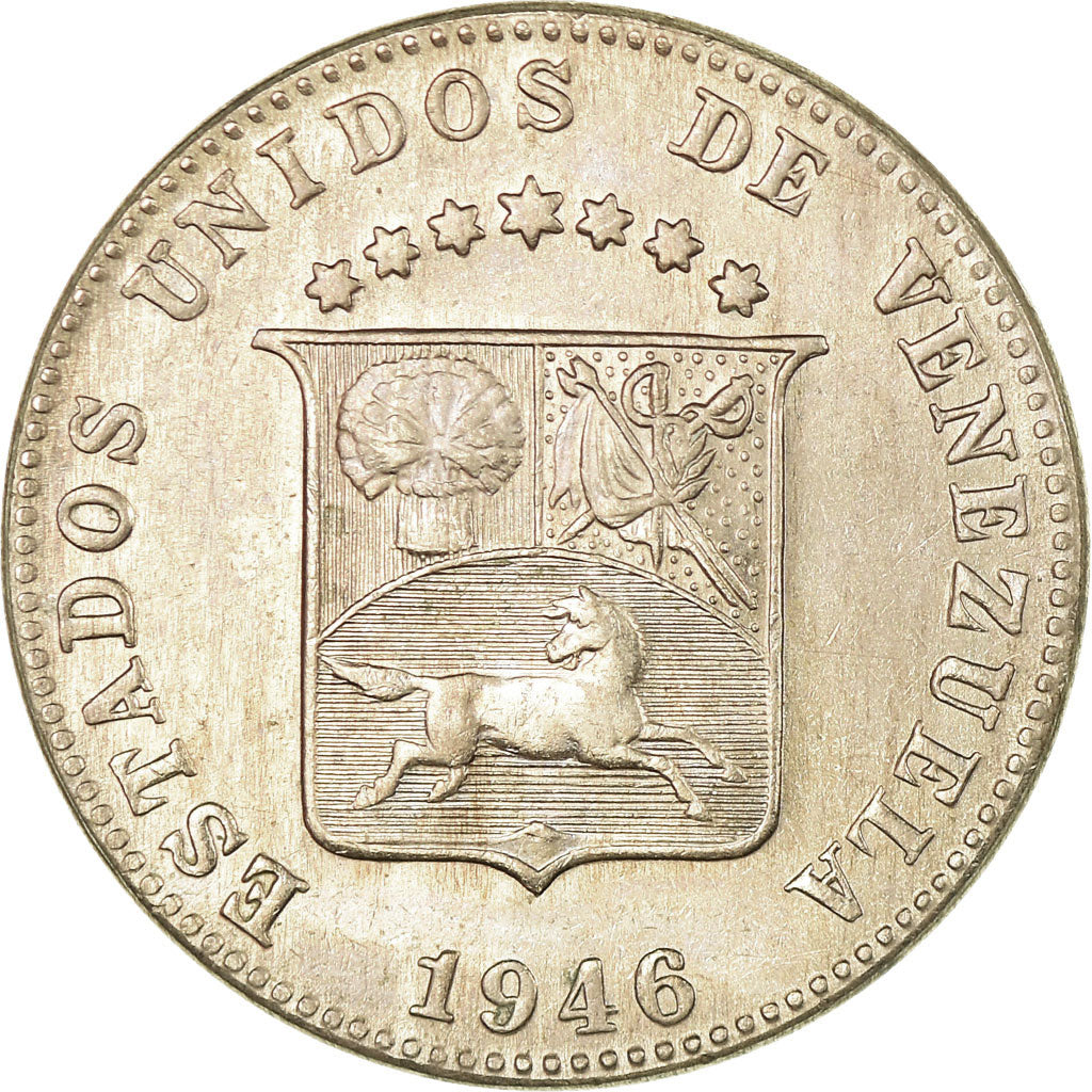 Monnaie, Venezuela, 12-1/2 Centimos, 1946, Philadelphie, TTB, Copper-nickel