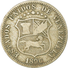 Coin, Venezuela, 12-1/2 Centimos, 1896, VF(30-35), Copper-nickel, KM:28