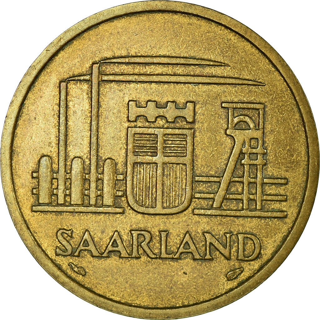 Monnaie, SAARLAND, 50 Franken, 1954, Paris, TTB, Aluminum-Bronze, KM:3