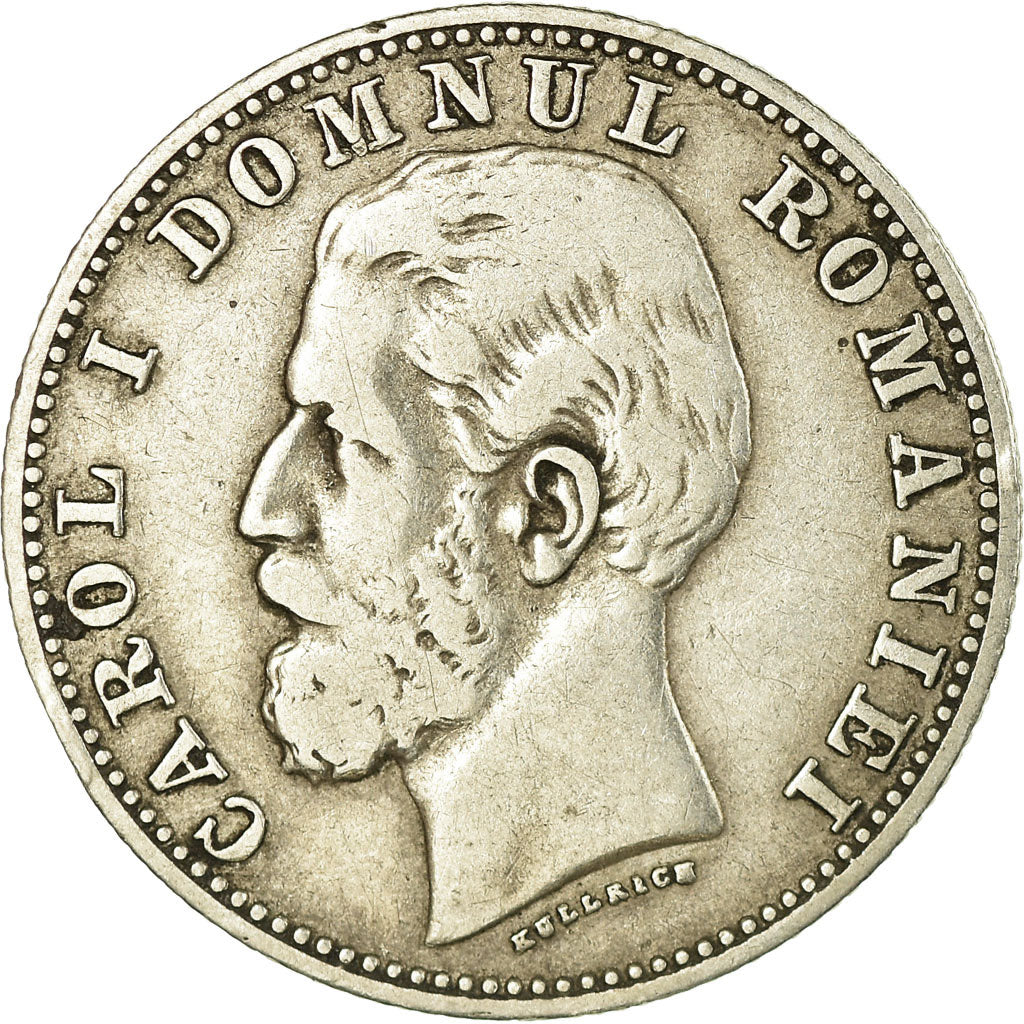 Coin, Romania, Carol I, Leu, 1881, VF(30-35), Silver, KM:14