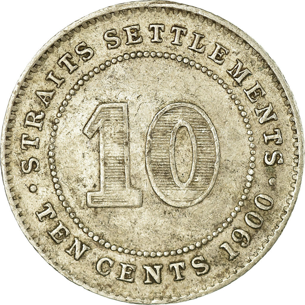 Coin, Straits Settlements, Victoria, 10 Cents, 1900, EF(40-45), Silver, KM:11