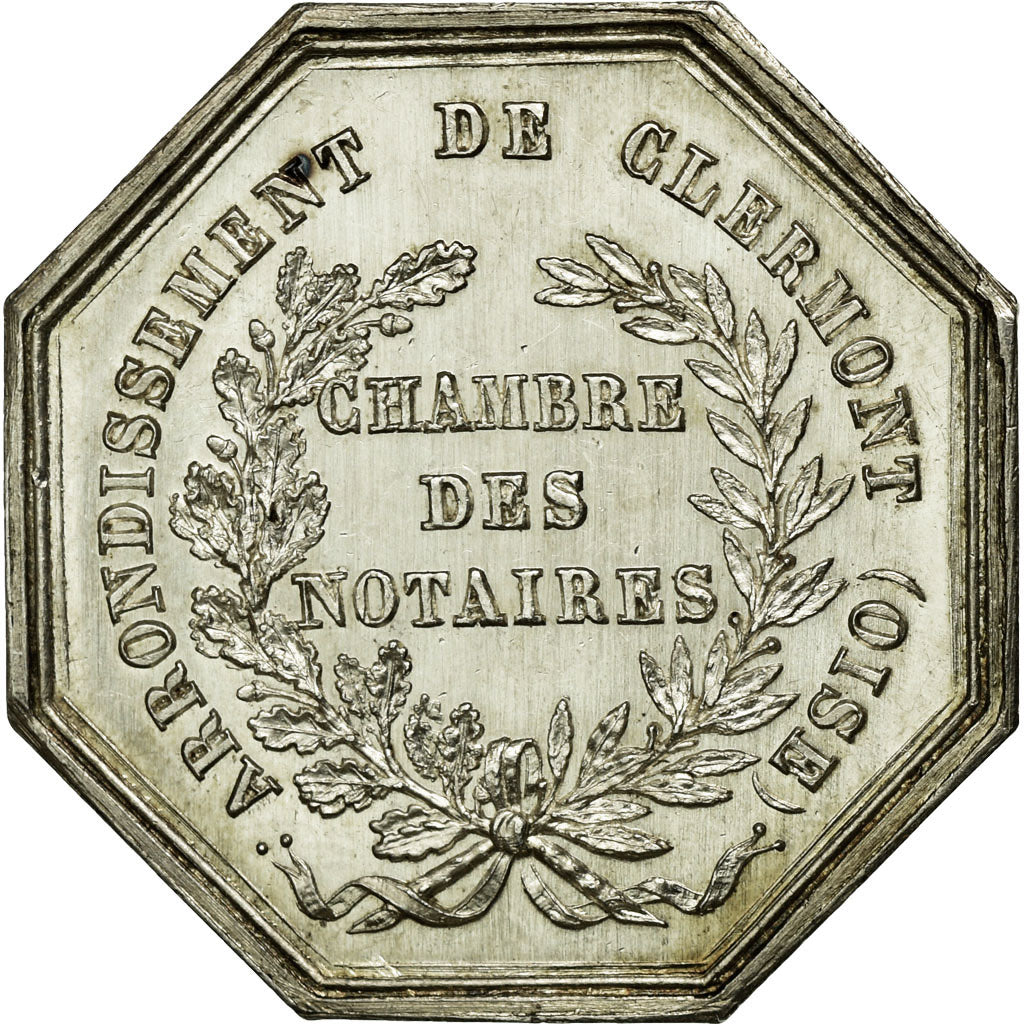 France, Token, Notary, 1824, MS(63), Silver, Lerouge:99d
