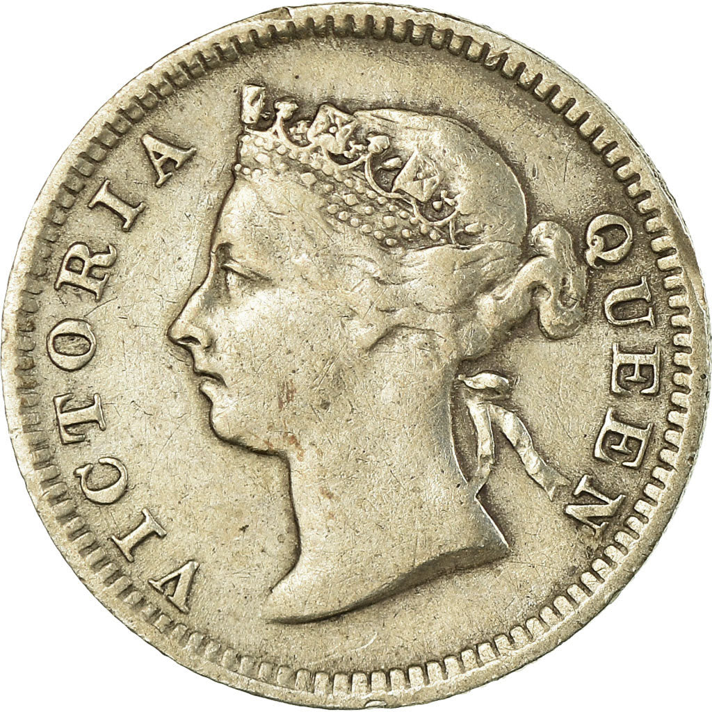 Monnaie, Straits Settlements, Victoria, 5 Cents, 1901, TTB, Argent, KM:10