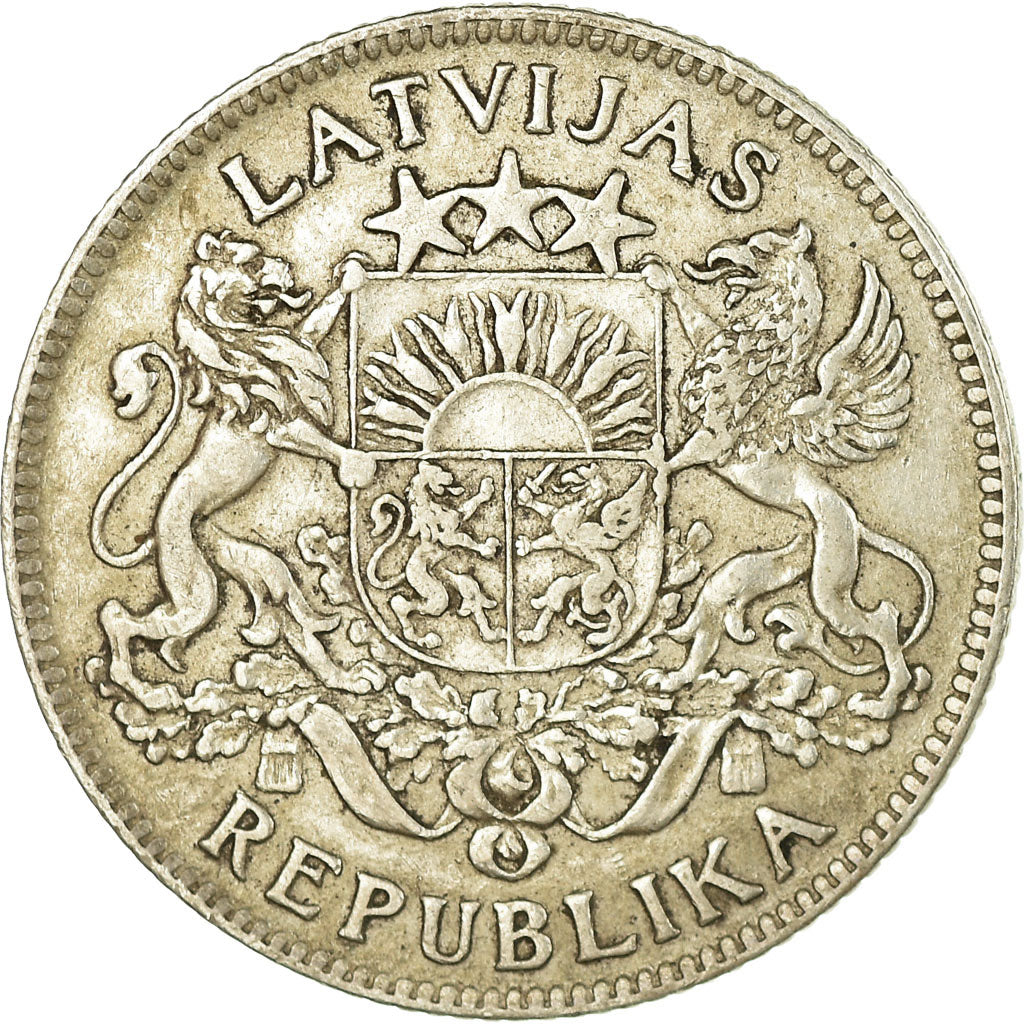 Moneta, Lettonia, Lats, 1924, BB, Argento, KM:7