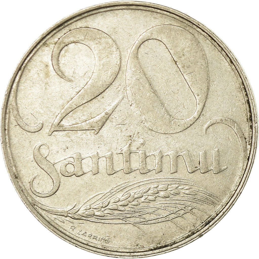 Coin, Latvia, 20 Santimu, 1922, VF(30-35), Nickel, KM:5