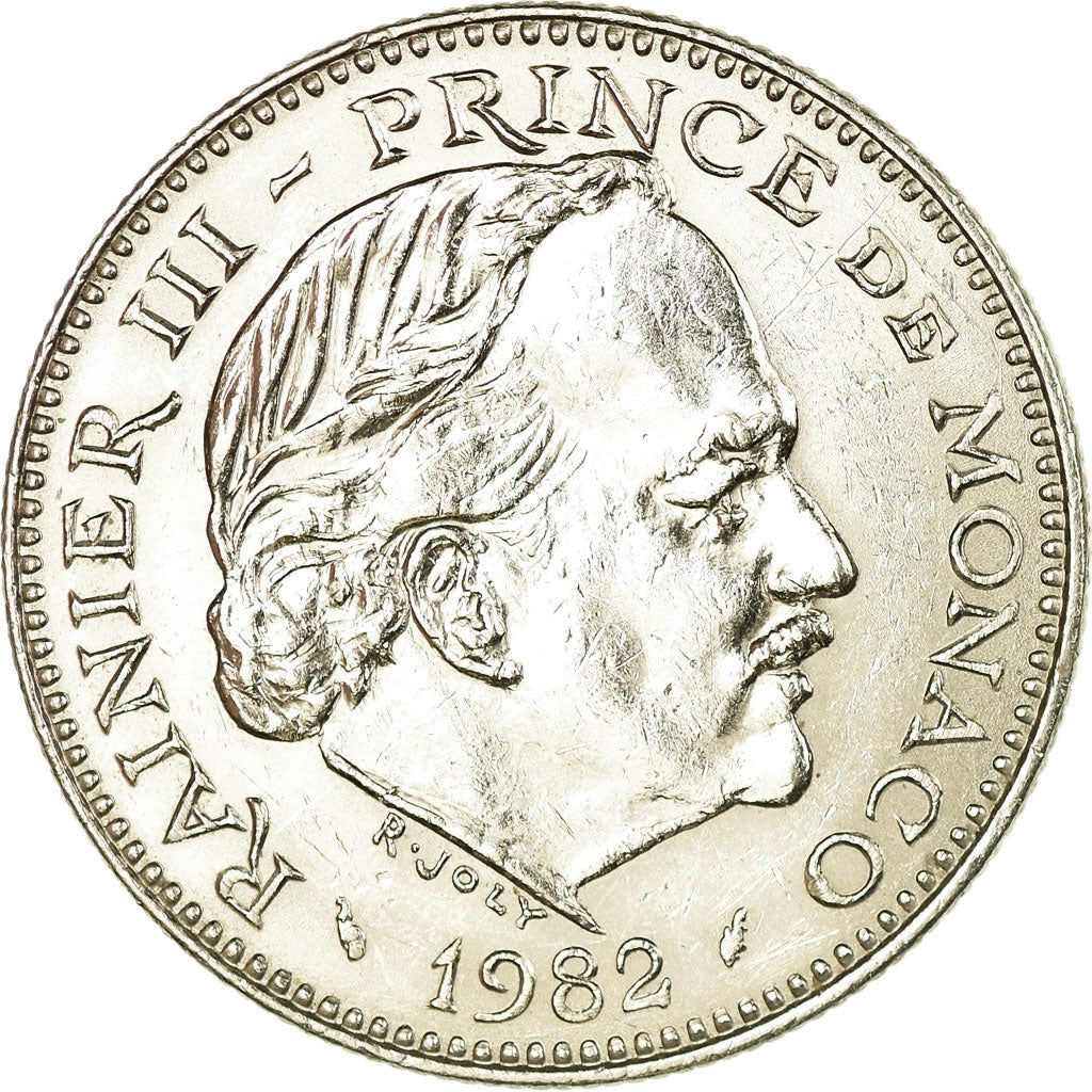 Coin, Monaco, Rainier III, 5 Francs, 1982, EF(40-45), Copper-nickel, KM:150