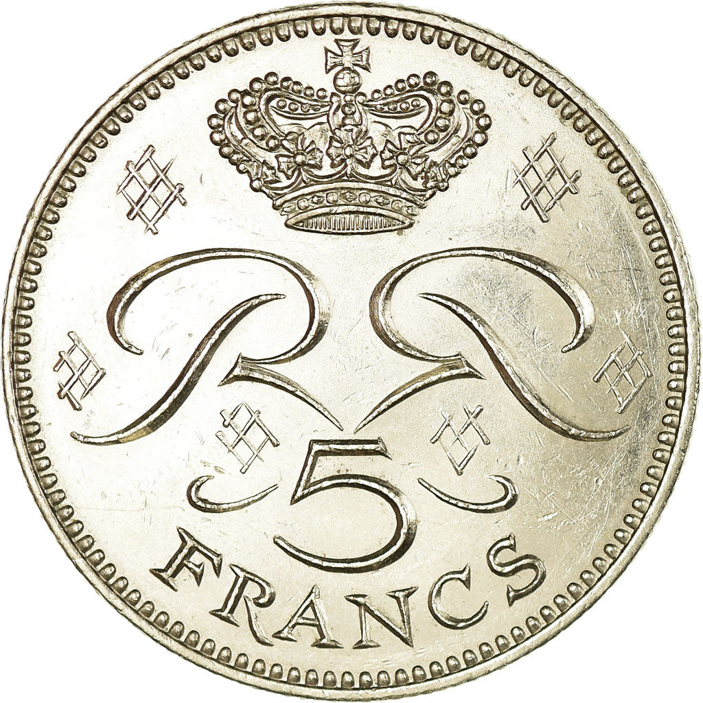 Coin, Monaco, Rainier III, 5 Francs, 1982, EF(40-45), Copper-nickel, KM:150