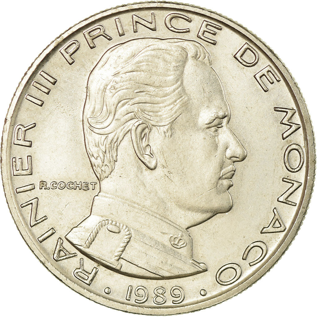 Monnaie, Monaco, Rainier III, Franc, 1989, TTB, Nickel, Gadoury:MC 150, KM:140