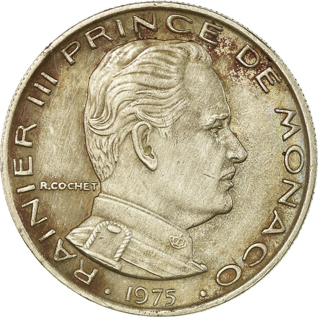 Münze, Monaco, Rainier III, Franc, 1975, S+, Nickel, KM:140, Gadoury:150