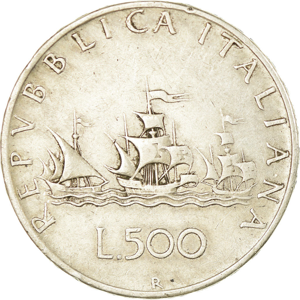 Coin, Italy, 500 Lire, 1960, Rome, EF(40-45), Silver, KM:98