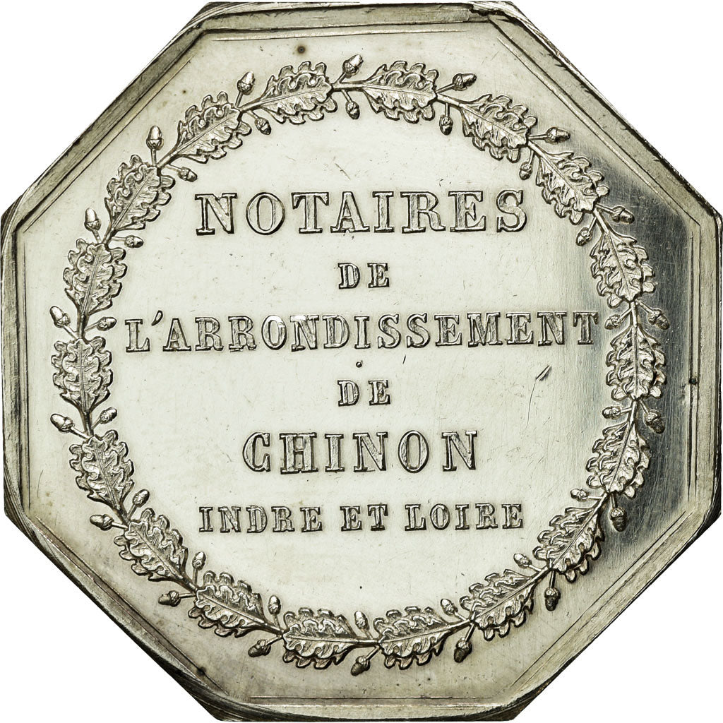 France, Token, Notary, MS(63), Silver, Lerouge:92