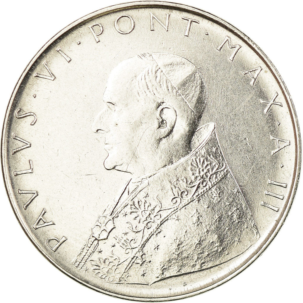 Moneta, CITTÀ DEL VATICANO, Paul VI, 100 Lire, 1965, BB+, Acciaio inossidabile