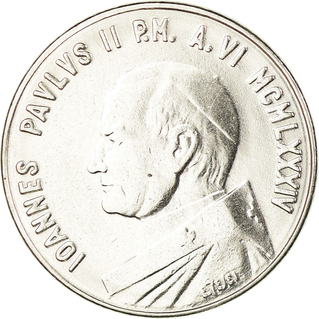 Moneda, CIUDAD DEL VATICANO, John Paul II, 50 Lire, 1984, MBC+, Acero
