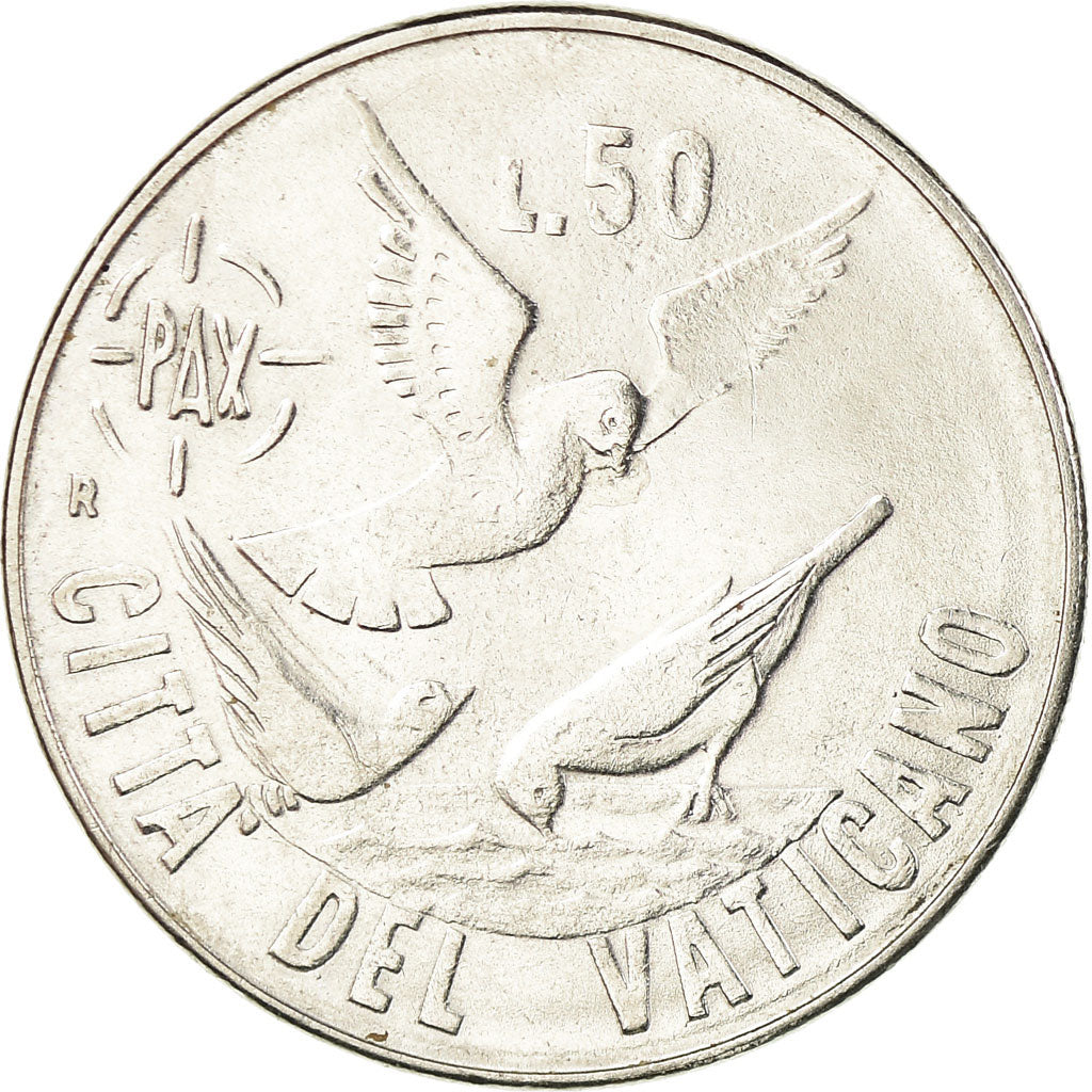 Moneda, CIUDAD DEL VATICANO, John Paul II, 50 Lire, 1984, MBC+, Acero