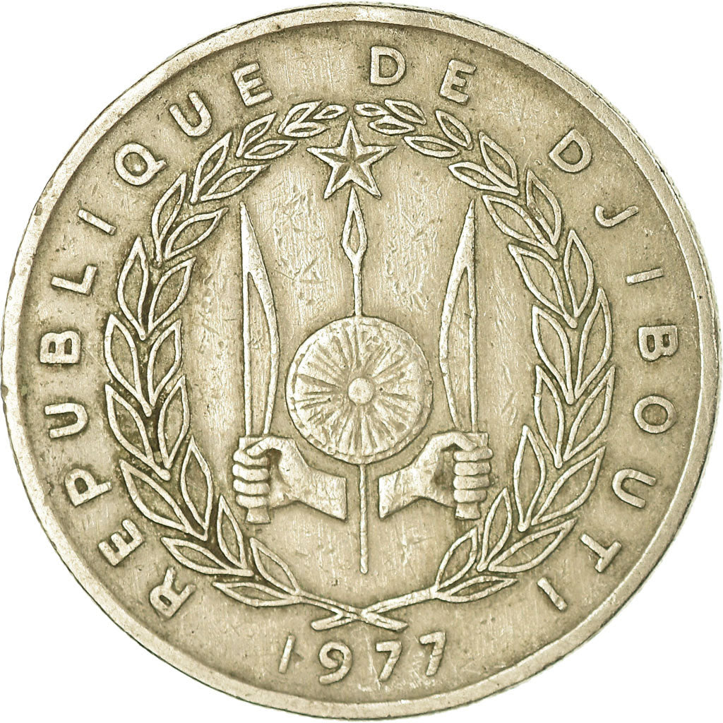 Coin, Djibouti, 50 Francs, 1977, Paris, VF(20-25), Copper-nickel, KM:25