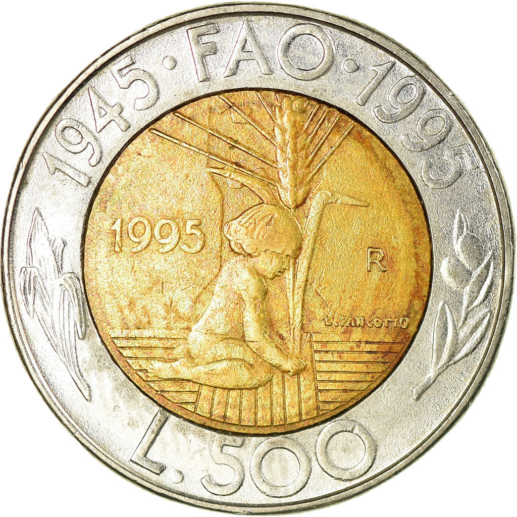 Coin, San Marino, 500 Lire, 1995, EF(40-45), Bi-Metallic, KM:330