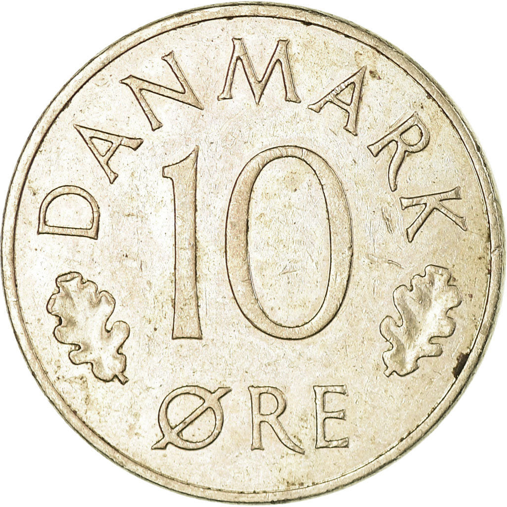 Munten, Denemarken, Margrethe II, 10 Öre, 1982, Copenhagen, ZF, Copper-nickel