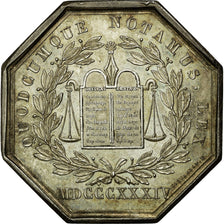France, Token, Notary, 1834, AU(55-58), Silver, Lerouge:123