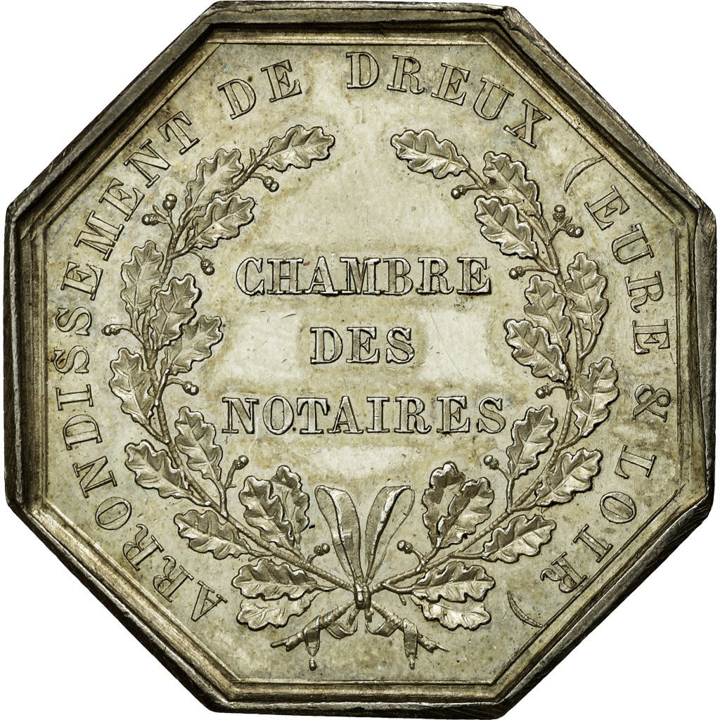 France, Token, Notary, 1834, AU(55-58), Silver, Lerouge:123
