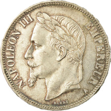Moneda, Francia, Napoléon III, 5 Francs, 1870, Strasbourg, MBC+, Plata