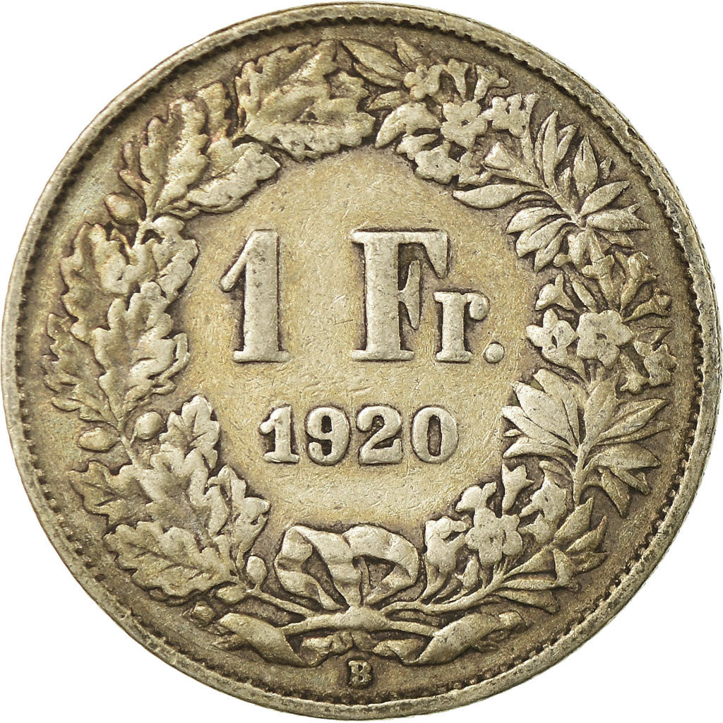 Coin, Switzerland, Franc, 1920, VF(20-25), Silver, KM:24