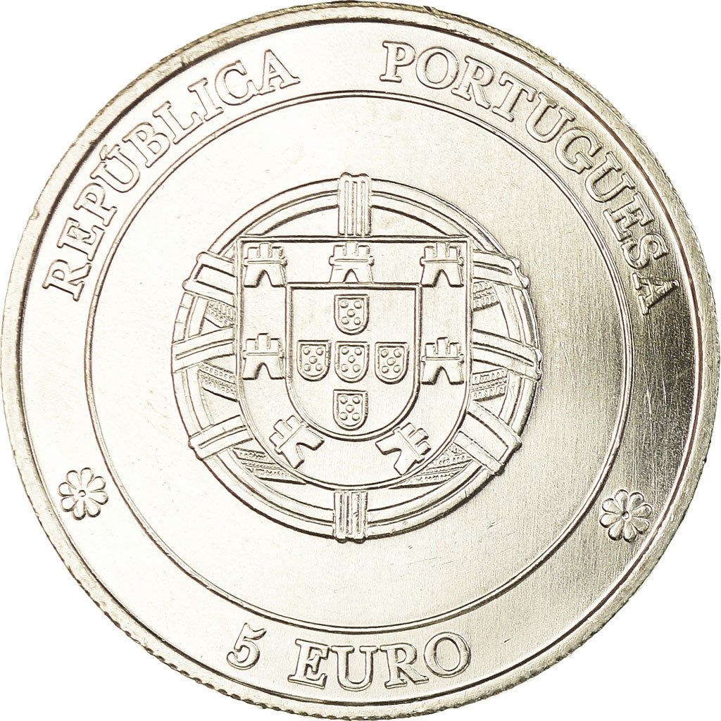 Portugal, 5 Euro, 2005, AU(55-58), Silver, KM:760
