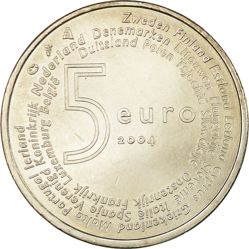Netherlands, 5 Euro, 2004, AU(55-58), Silver, KM:252